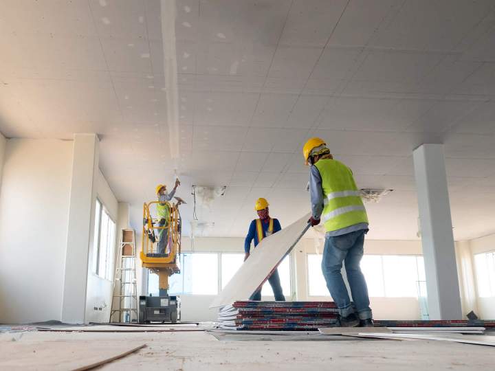 Installation feuille de gypse impeccable